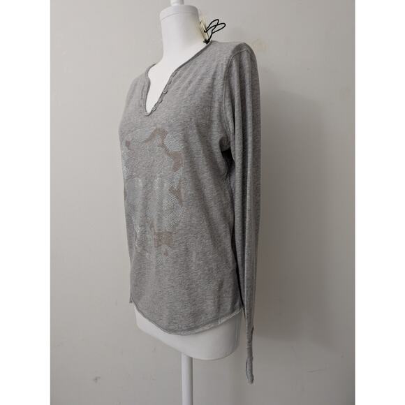 NWT Zadig & Voltaire Tunisien Camo Skull Long Sleeve Top - Picture 7 of 15